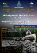 Conferimento della Cittadinanza Onoraria al Milite ignoto e al Reggimento Cavalleggeri Guide (19) di stanza in Salerno