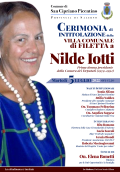 Cerimonia di intitolazione della Villa Comunale di Filetta a Nilde Iotti
