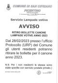 CANONE LAMPADE VOTIVE ANNO 2023