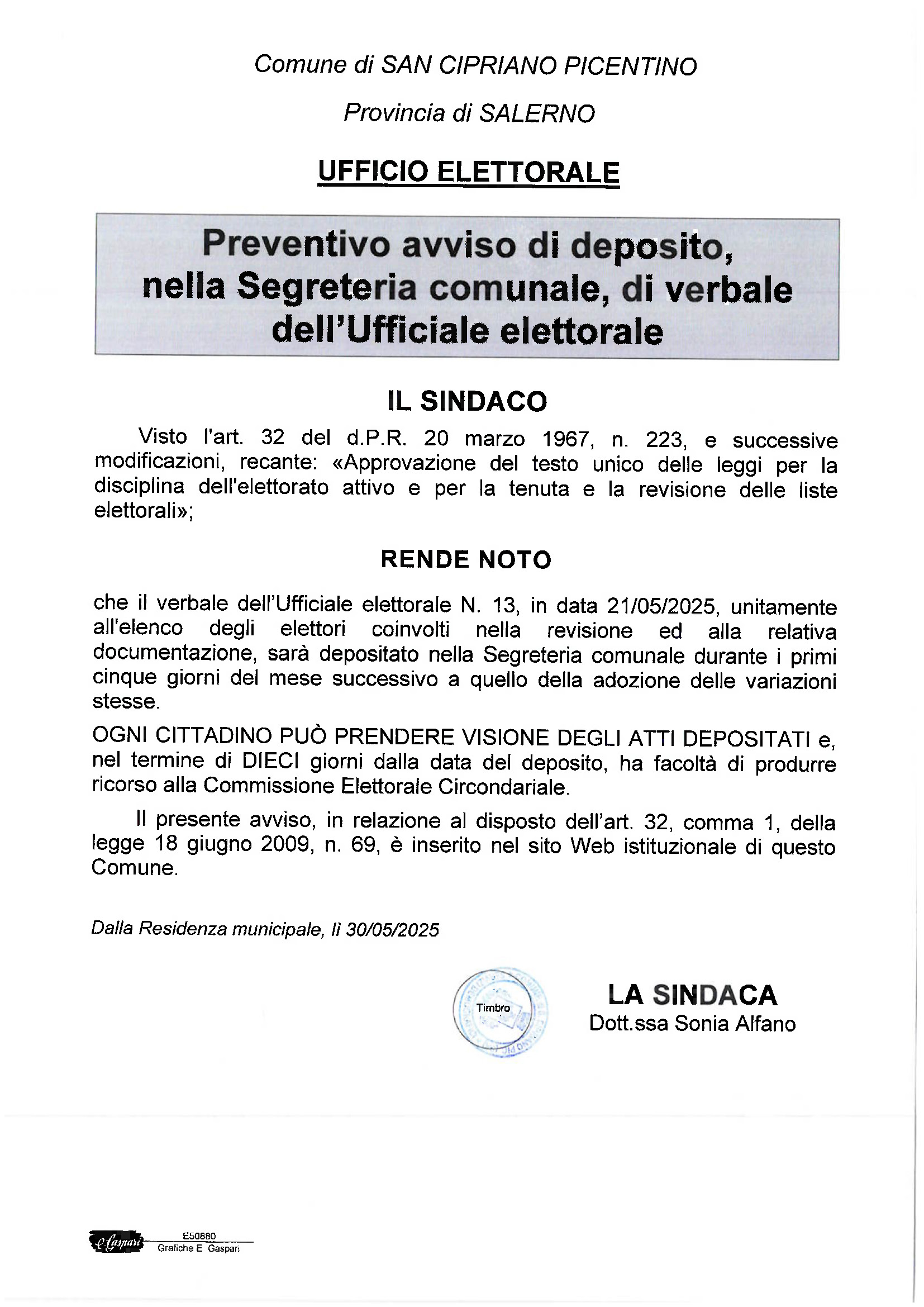 doposito verbali immagine